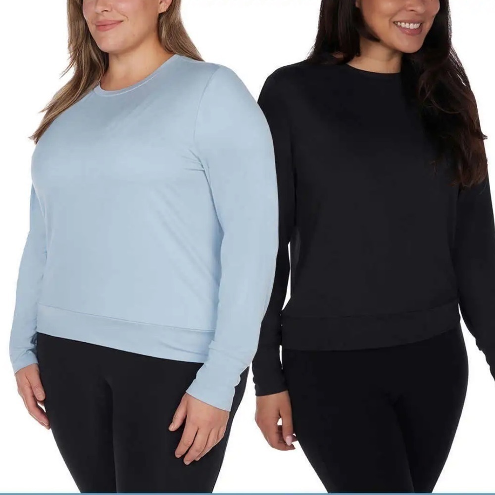 Lukka Lux Long Sleeve Tee 2-Pack (Blue/Black) - Size XL